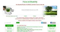 Desktop Screenshot of focusondisability.org.uk