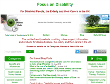 Tablet Screenshot of focusondisability.org.uk